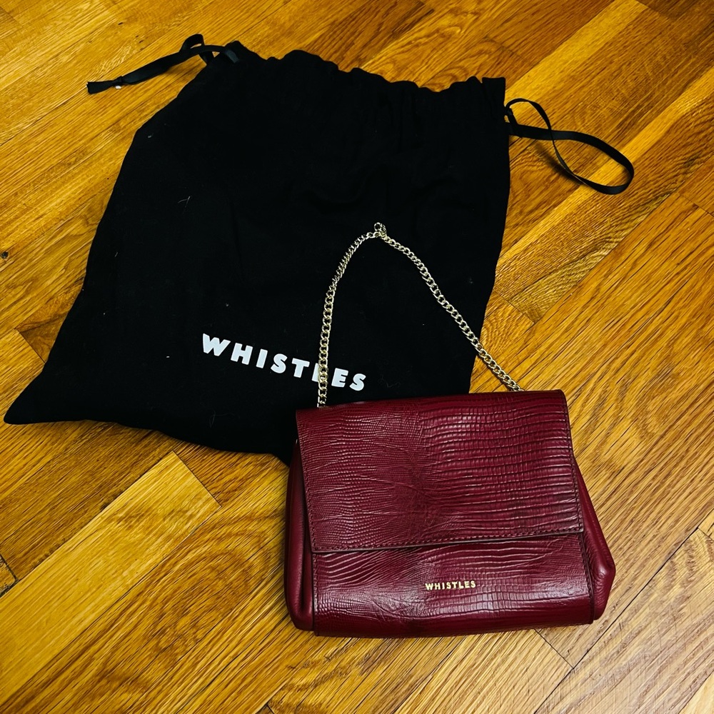 NWT Whistles Eleni Lizard Crossbody Bag